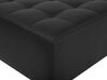 Right Hand Modular Faux Leather Sofa with Ottoman Black ABERDEEN_715411