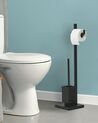 Freestanding Toilet Paper and Brush Holder Black ULAPES_874053