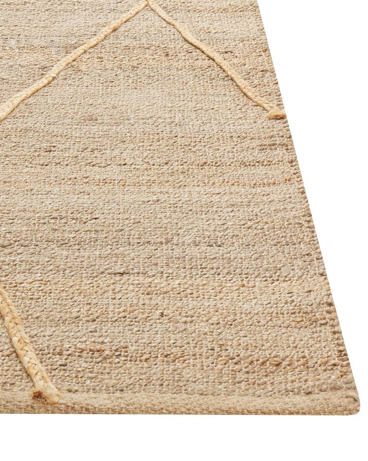Jute Runner Rug 80 x 300 cm Beige YUVACIK Beliani.co.uk