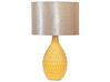 Lampka nocna ceramiczna żółta HADDAS_822625