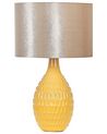 Lampka nocna ceramiczna żółta HADDAS_822625