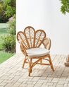 Cadeira pavão em rattan de cor natural 70 cm FLORENTINE II_900832