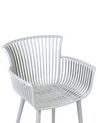 Set of 4 Plastic Dining Chairs Light Grey PESARO_862695