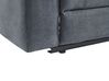 Corner Fabric Electric Recliner Sofa with USB Port Grey ROKKE_799646
