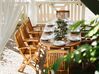 Trädgårdsmöbelset av bord och 8 stolar akaciaträ MAUI_700689