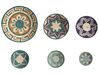 Sada 6 nástenných dekorácií z morskej trávy viacfarebná NAMDINH_885838