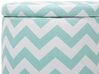 Storage Footstool Mint Green and White TUNICA_657587
