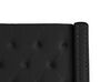 Polsterbett Samtstoff schwarz mit Bettkasten 180 x 200 cm LUBBON_833848
