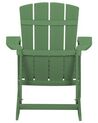 Krzesło ogrodowe z podnóżkiem zielone ADIRONDACK_809554