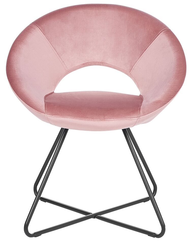 Fauteuil fluweel roze RACHEL | Gratis Levering