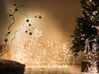 Sada 2 dekorativních vánočních stromečků s LED světly černé NEIDEN_829654