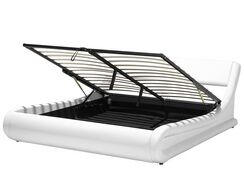 Parisänky keinonahka säilytystila valkoinen 180 x 200 cm AVIGNON Parisänky keinonahka säilytystila valkoinen 180 x 200 cm AVIGNON