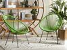 Set of 2 PE Rattan Accent Chairs Green ACAPULCO II_795210