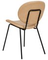 Sæt med 2 spisebordsstole i imiteret læder Sand Beige LUANA_873658