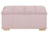 4 Seater Modular Fabric Corner Sofa Pink TIBRO_825640