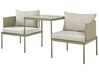 Lounge Set Aluminium olivgrün 2-Sitzer modular Auflagen olivgrün-weiß TERRACINA_863727