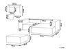 2místná modulární lněná rohová pohovka s taburetem levostranná šedá APRICA_874755