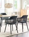 Set of 2 Dining Chairs Black ALMIRA_861886