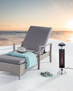 Seisova elektroninen terassinlämmitin ulkokäyttöön matala VEZUVIO