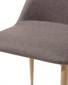Set of 2 Fabric Dining Chairs Taupe Beige CLAYTON_693435