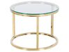 Nest of 2 Glass Top Coffee Tables Gold GRANGE_895889