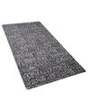 Teppich dunkelgrau-silber 80 x 150 cm abstraktes Muster ESEL_762549