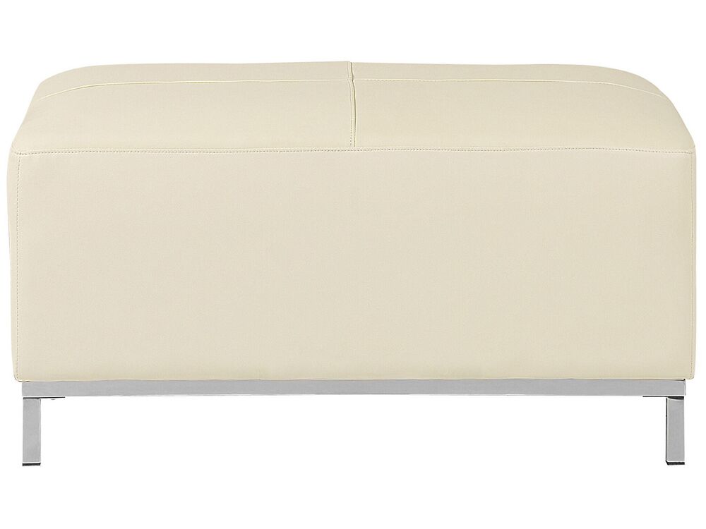 Leather Ottoman Beige OSLO Beliani.co.uk