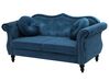 2-istuttava sohva samettinen sininen SKIEN_743242