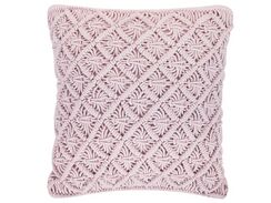 Koristetyyny puuvilla vaaleanpunainen makramee 45 x 40 cm KIZKALESI
