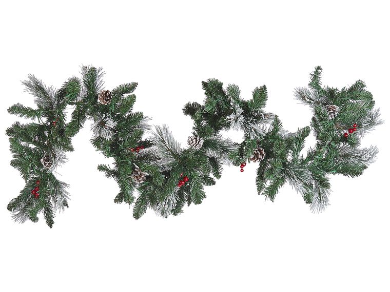 PreLit Frosted Christmas Garland 180 cm Green WAPTA Beliani.se
