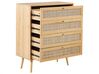 Rattan 4 Drawer Chest Light Wood PEROTE_841309