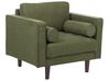 Conjunto de sofás 4 lugares em tecido verde NURMO_896052
