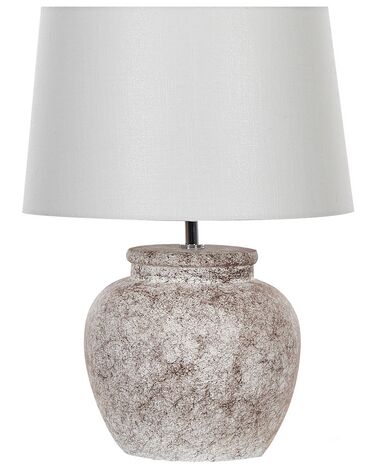 Lámpara de mesa de cerámica beige/blanco 47 cm MAREB