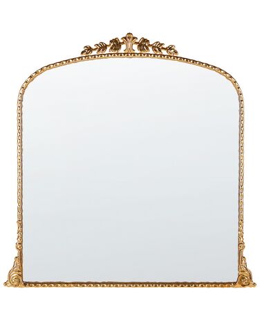 Kovové nástěnné zrcadlo 71 x 71 cm zlaté LIVRY