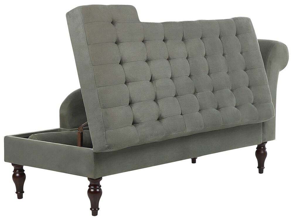 Chaise longue con almacenaje gris PESSAC | Beliani.es
