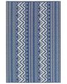 Tapis extérieur au motif zigzag bleu 120 x 180 cm NAGPUR_766495