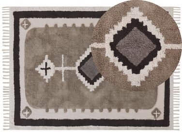 Bavlnený koberec 160 x 230 cm béžová/hnedá GEYVE