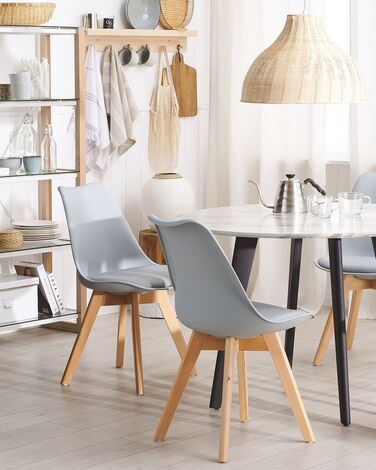Set of 2 Dining Chairs Grey DAKOTA II