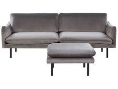 3-istuttava sohva rahilla samettinen harmaa VINTERBRO