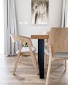 Spisebordsstol lyst træ/grå stof sæt af 2 YUBA_862177