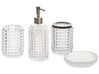 Set di 4 accessori bagno vetro trasparente e argento TAPIA_825257