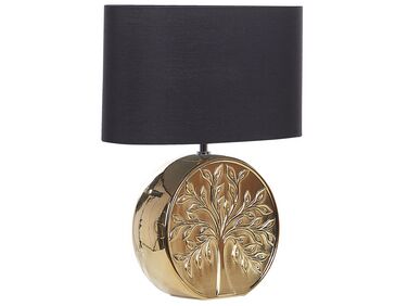 Lampada da tavolo ceramica oro e nero 48 cm KHERLEN