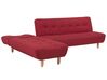 Right Hand Modular Fabric Corner Sofa Bed Red ALSTEN_806976