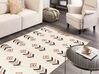 Bavlnený kelímový koberec 140 x 200 cm béžová a čierna NIAVAN_869863