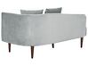 Right Hand Velvet Chaise Lounge Light Grey CHAUMONT_880907