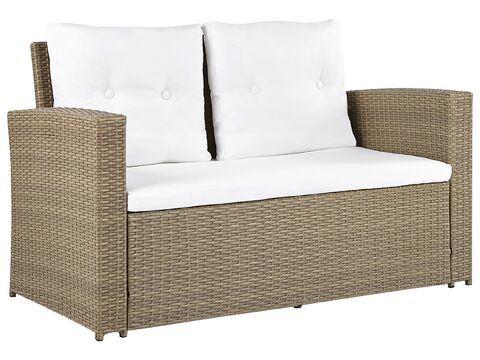 4 Seater Pe Rattan Garden Sofa Set Light Brown Luca Beliani Sk - Light Brown Rattan Garden Furniture 4 Seater Pe Rattan Garden Sofa Set Light Brown Luca Beliani Sk - Light Brown Rattan Garden Furniture