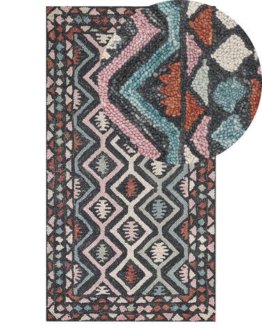 Teppich Wolle mehrfarbig 80 x 150 cm HAYMANA