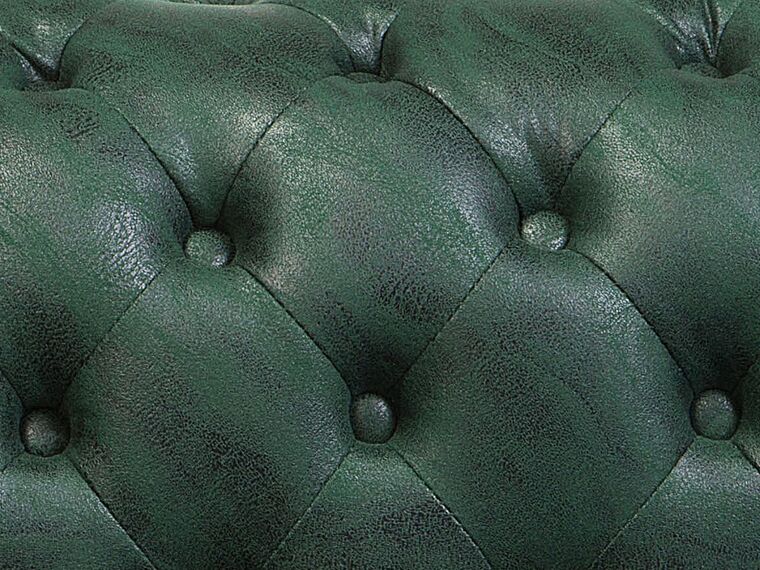 Sofá De Piel Sintética Verde CHESTERFIELD