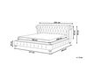 Łóżko wodne welurowe 180 x 200 cm szare CAVAILLON_847034