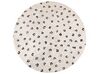 Okrúhly bavlnený koberec ⌀ 140 cm béžový AFIS_853988